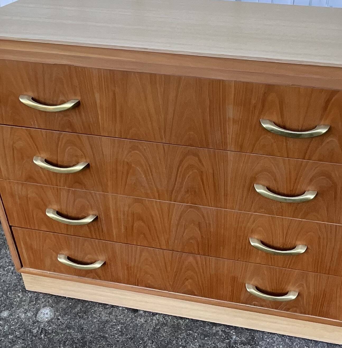 Art Deco style cherrywood chest of drawers, mid-20th century