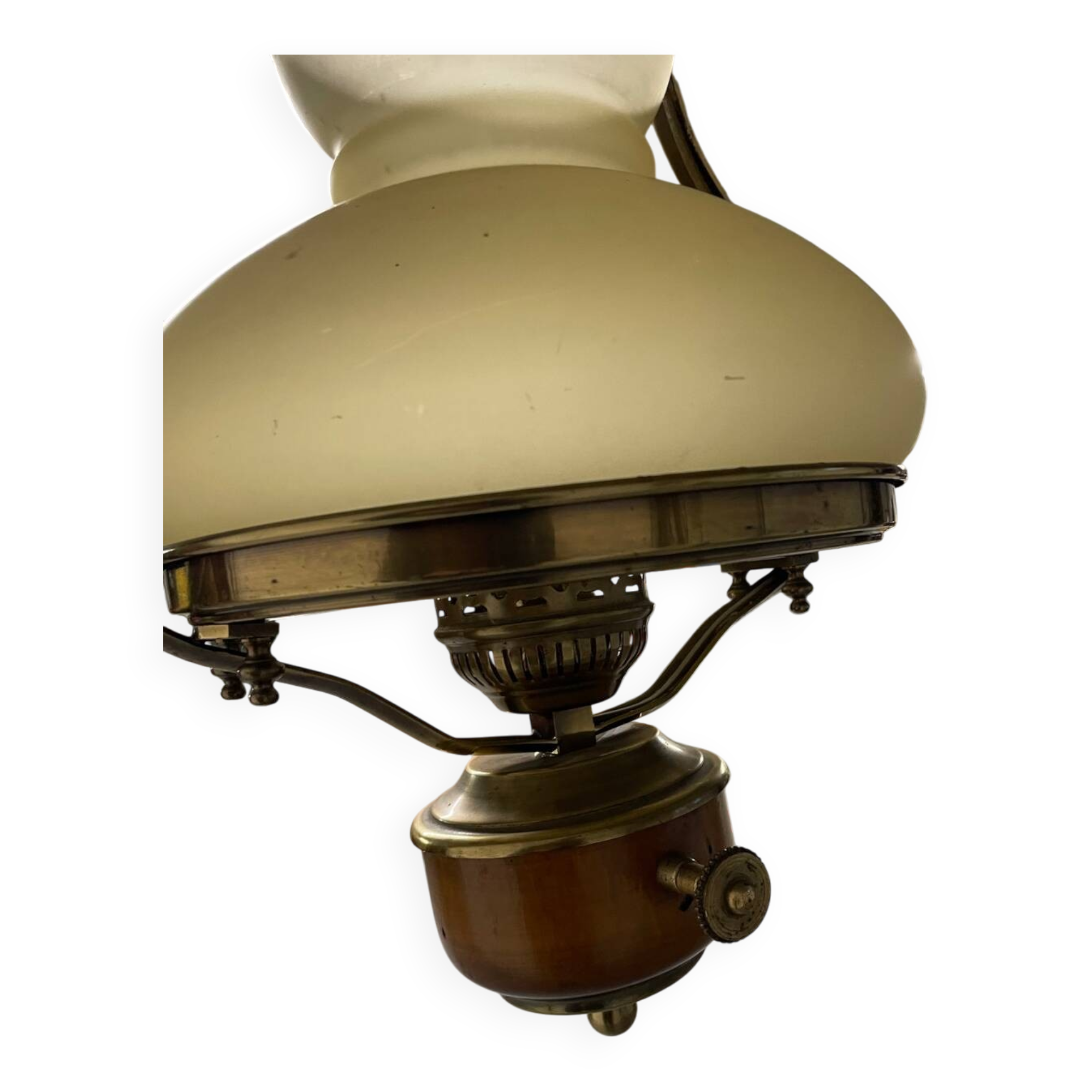 Opaline glass pendant light