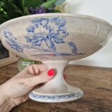 Lunéville ironstone fruit bowl, bowl on foot