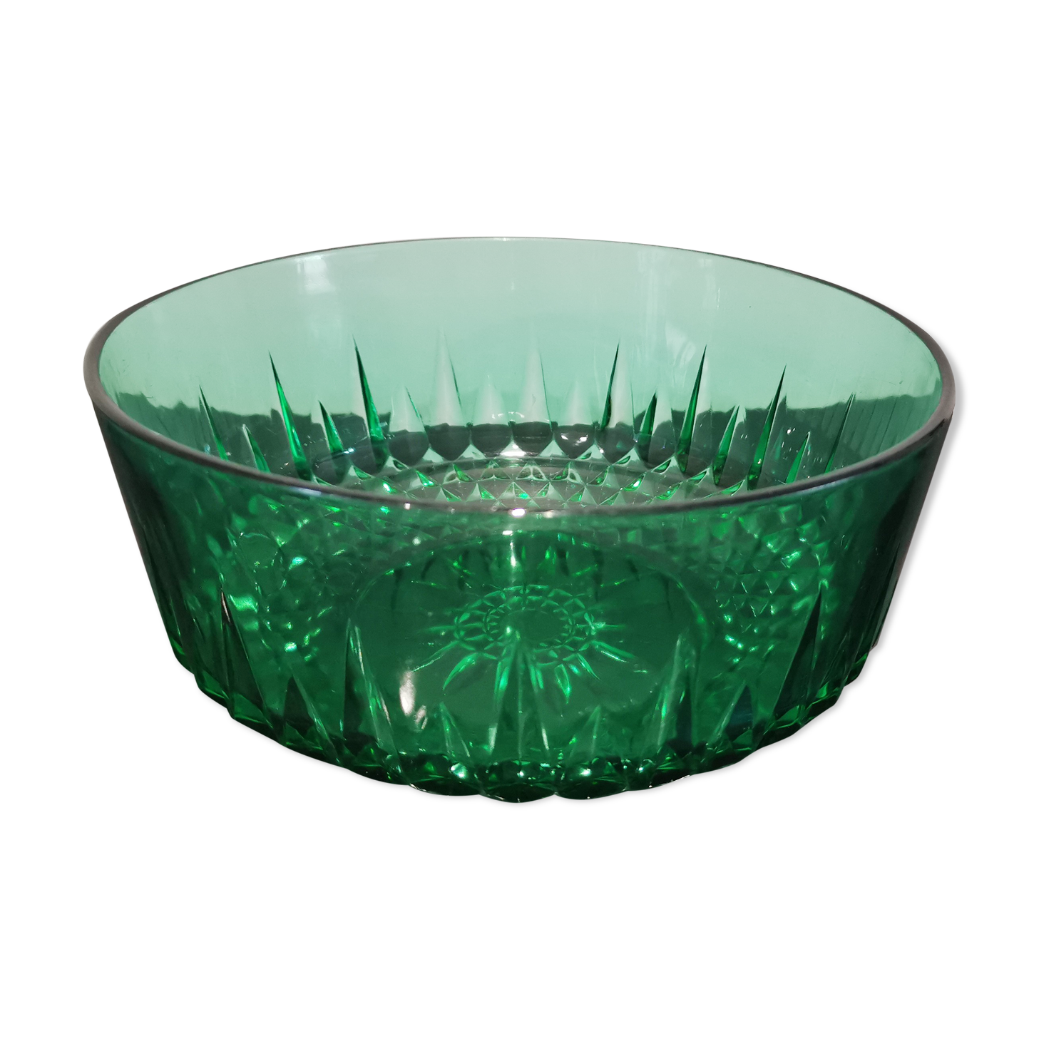 Vintage Salad Bowl Arcoroc France Emerald Green Selency
