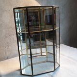Vitrine verre et laiton pour objets de collection