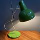 Green metal table lamp by Josef Hurka for Lidokov 1960s