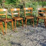 Lot of 6 Horgen-Glaris bistro chairs from the 40s