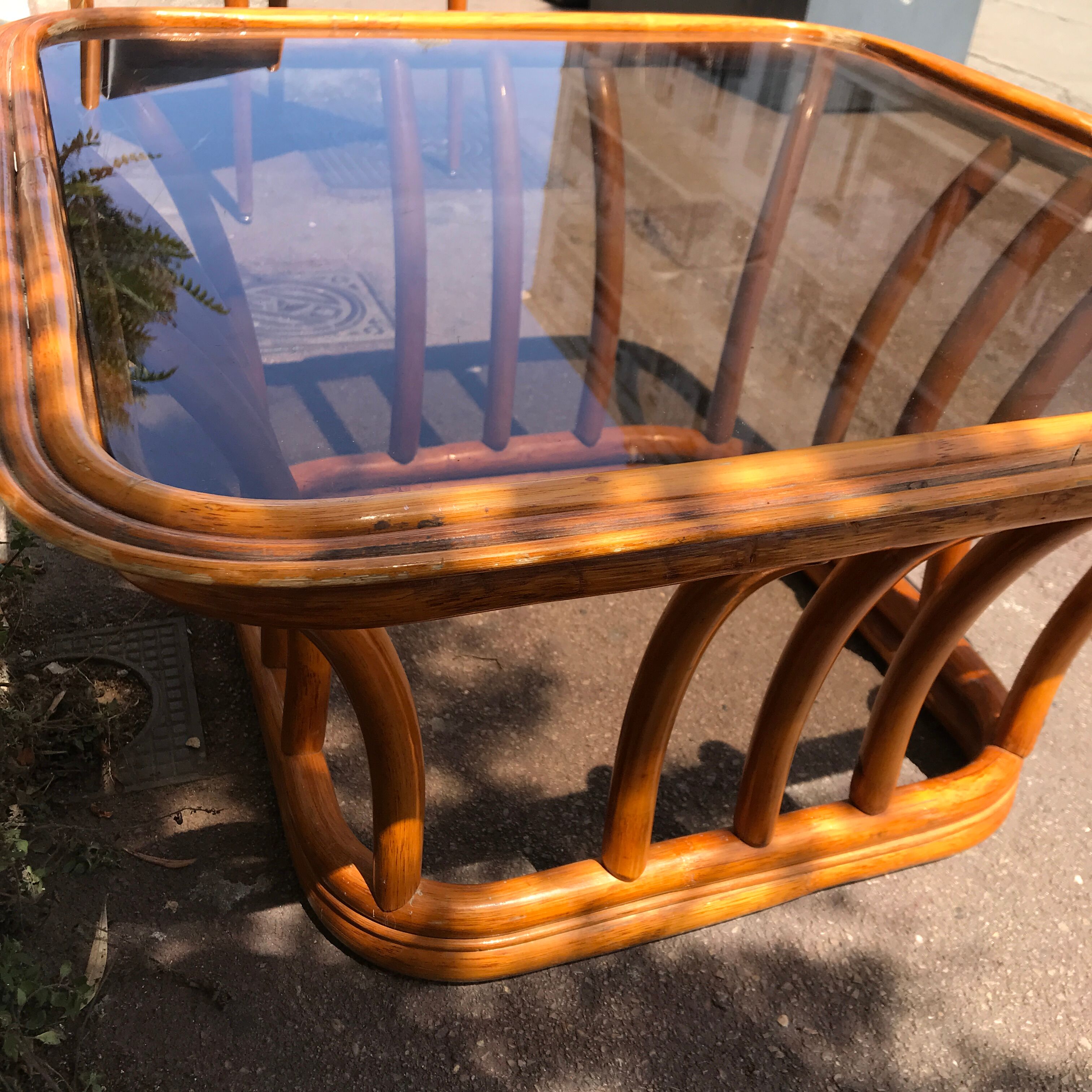 Rattan coffee table