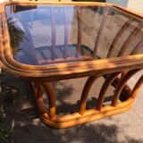 Table basse en rotin