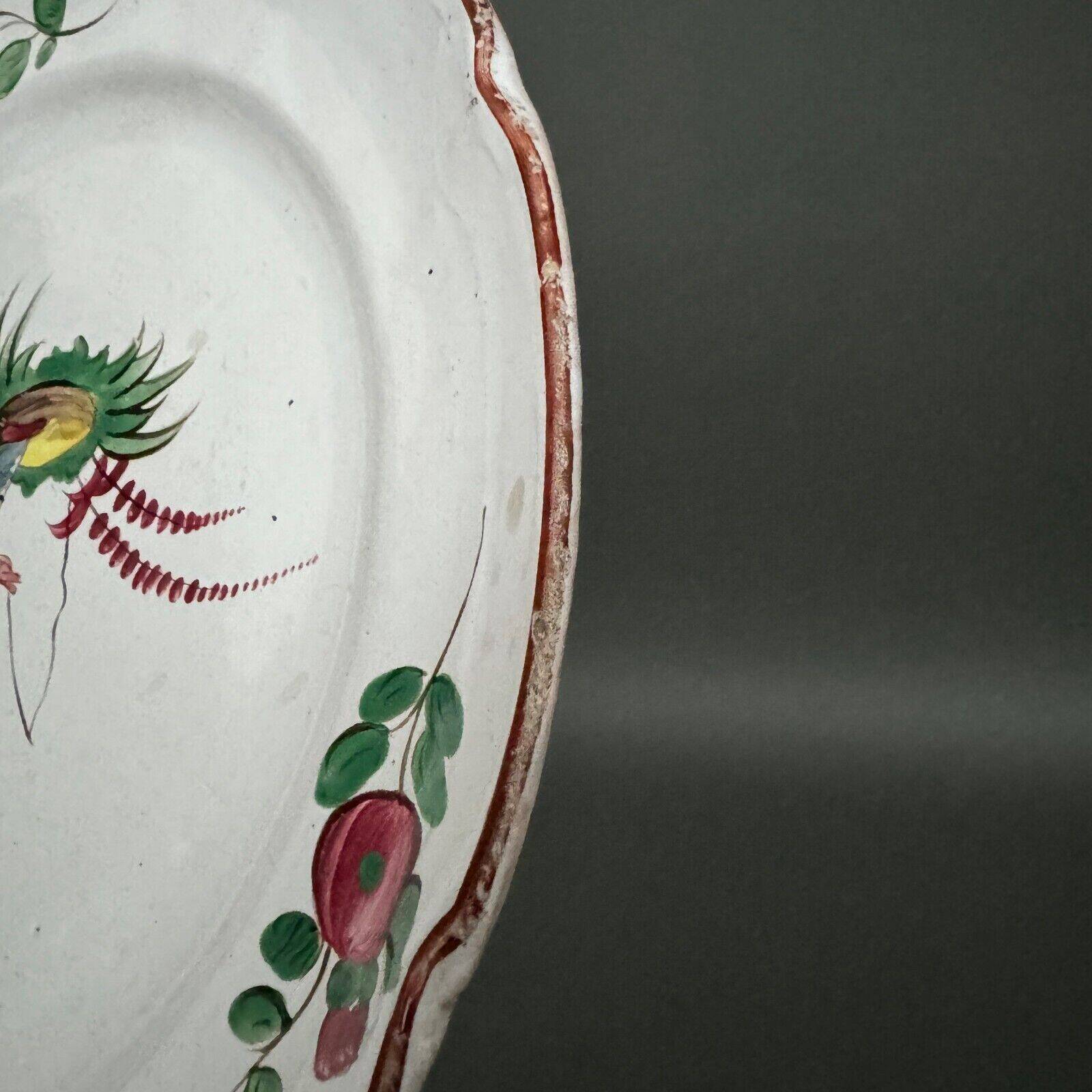 18th century Islettes earthenware plate with Chinese decoration