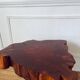 Table basse brutaliste en bois massif