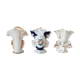 Ensemble de 3 vases cornets, vases de marié