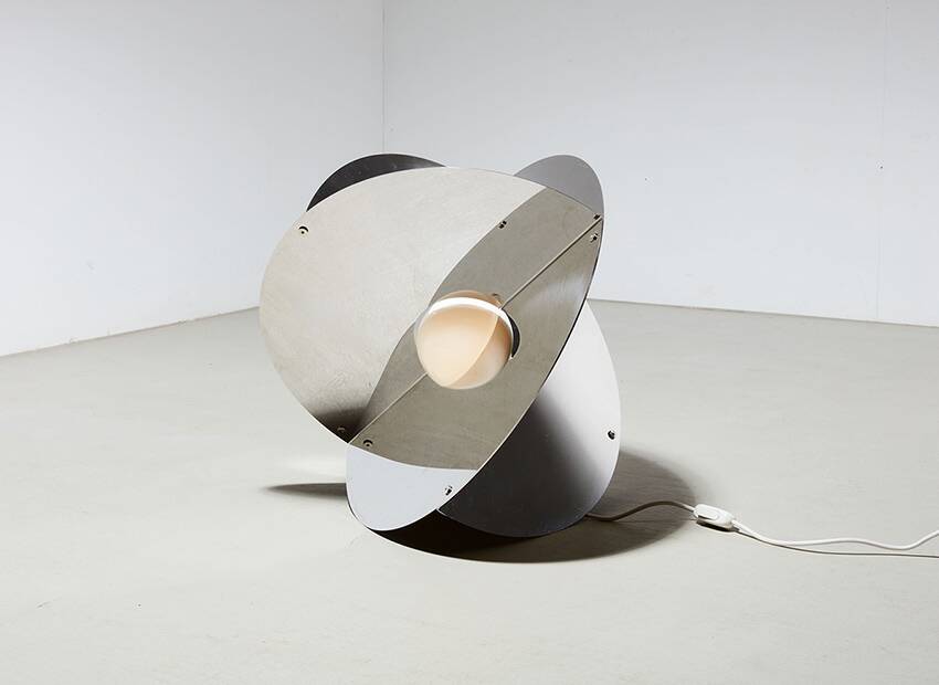 Rare Luna Lamp by Rinaldo Cutini for New Lamp Italy ca. 1970