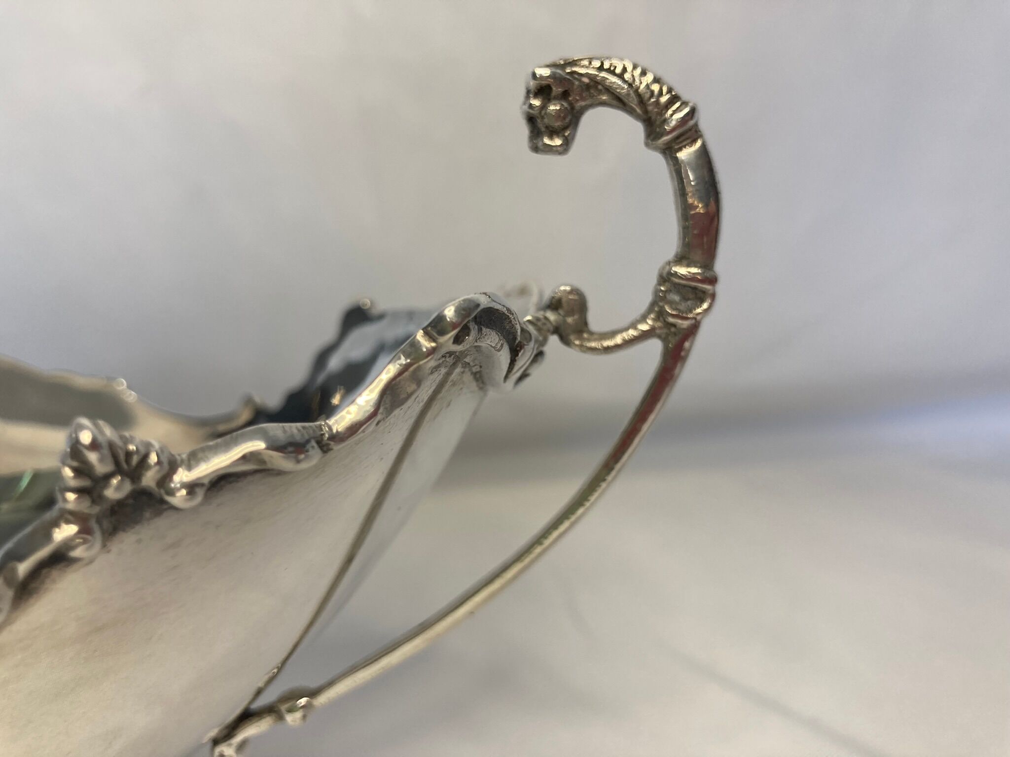 Silverware, old Russian lion-handled cup, early 20th century