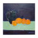 Nagao Usui painting: "Still life with pitcher and oranges"