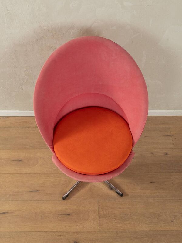 Chaises Cone de Verner Panton pour Gebrüder Nehl, revêtement rose et orange d'origine, lot de 2