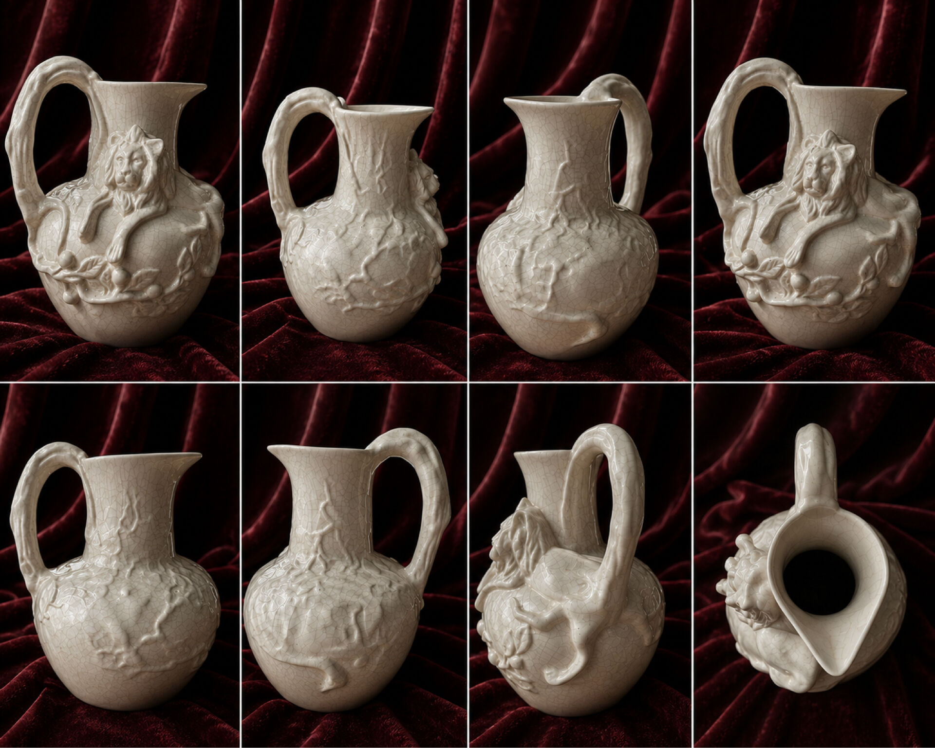 Superb Art Nouveau jug/pitcher/vase in ceramic La Louvière sign