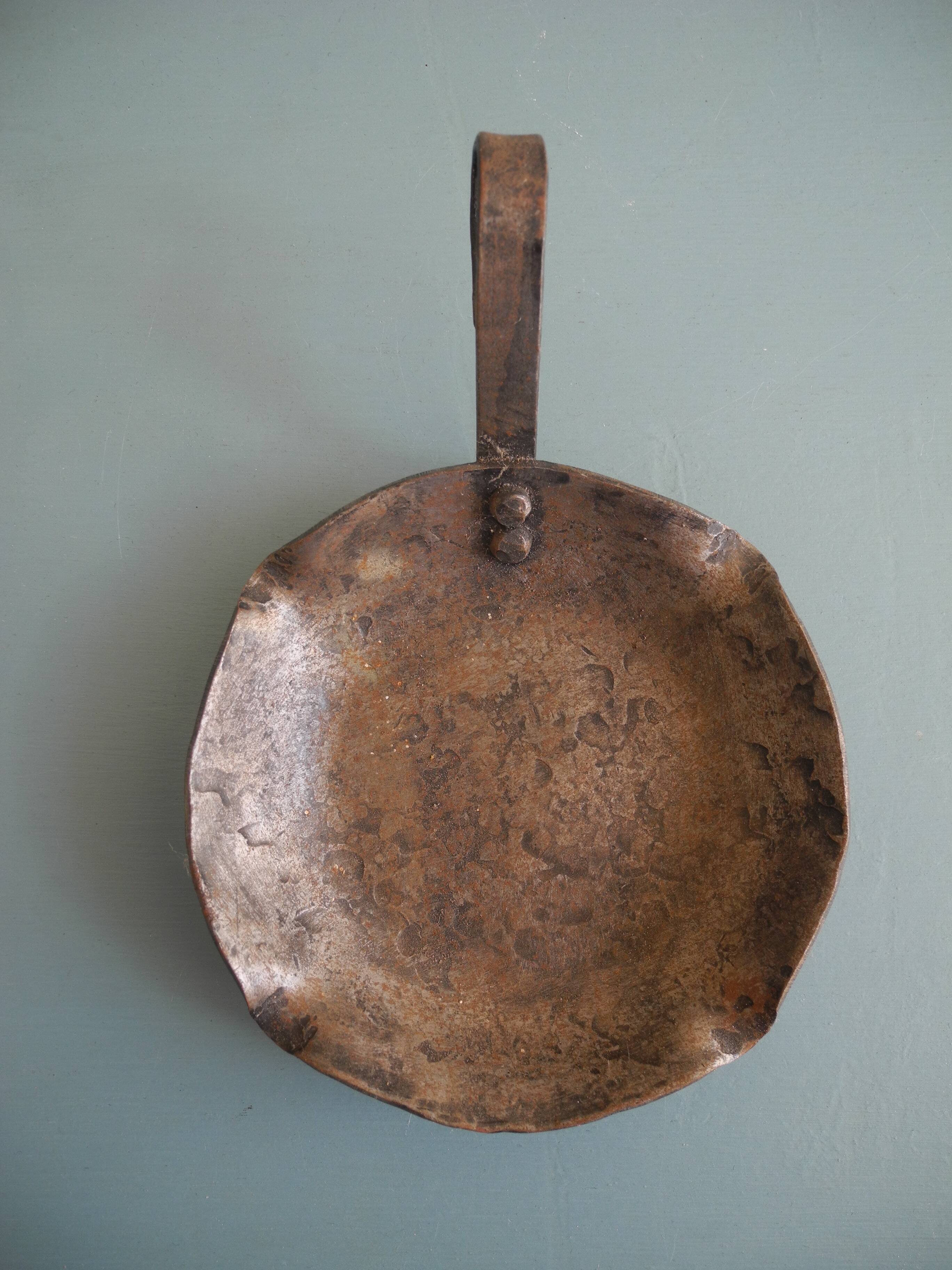 antique brutalist wrought iron ashtray, vintage decor