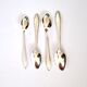 DEETJEN Set of 4 silver-plated metal coffee mocha spoons in modernist design