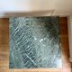 Vintage coffee table in green marble and brass, 1960s-70s.