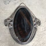 Mirror Art Deco oval 76x80cm