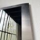 Brushed stainless steel mirror circa François Monnet and Joelle Ferlande
