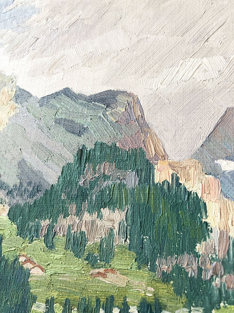 Oil painting landscape mountain 1933