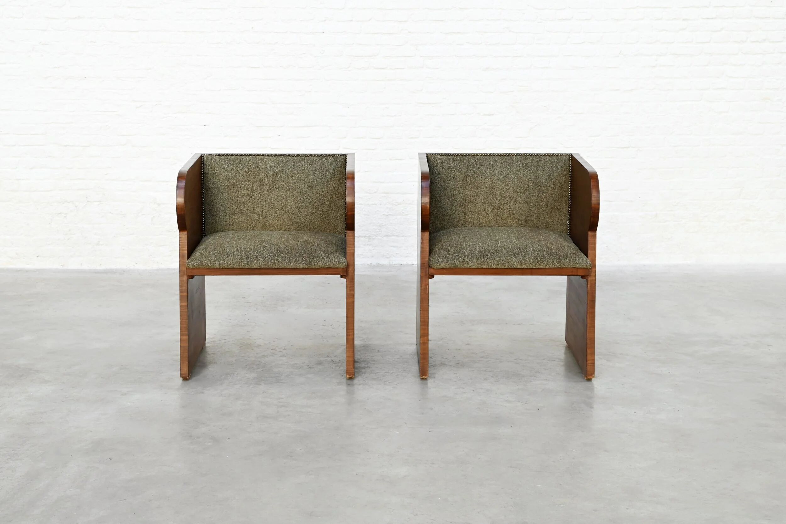 Pair of Swedish modern armchairs, Sweden, 1940s