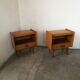 Paire de chevets Vintage, pieds compas
