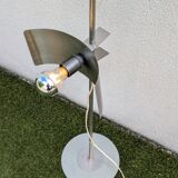 Lampadaire vintage métal brossé – années 70 – style Disderot / Reggian
