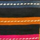 Romanian vintage carpet with stripes, made by hand in wool