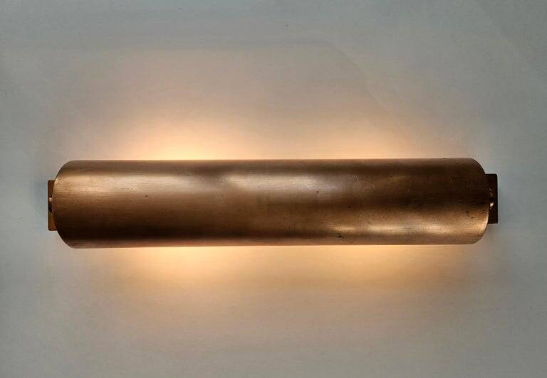 Very rare copper wall lamp, Art Deco, 1930s
