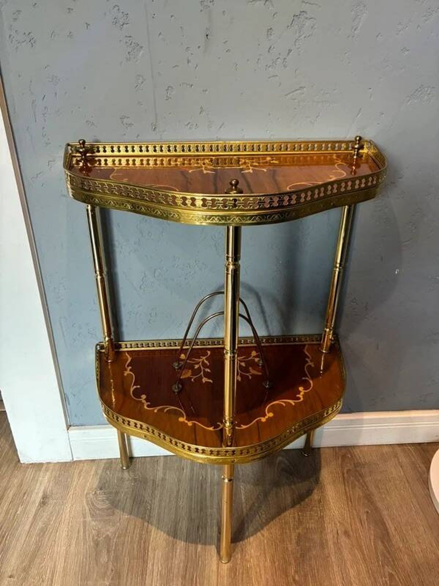 Table console de style français demi-lune vintage