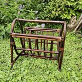 Rattan magazine rack