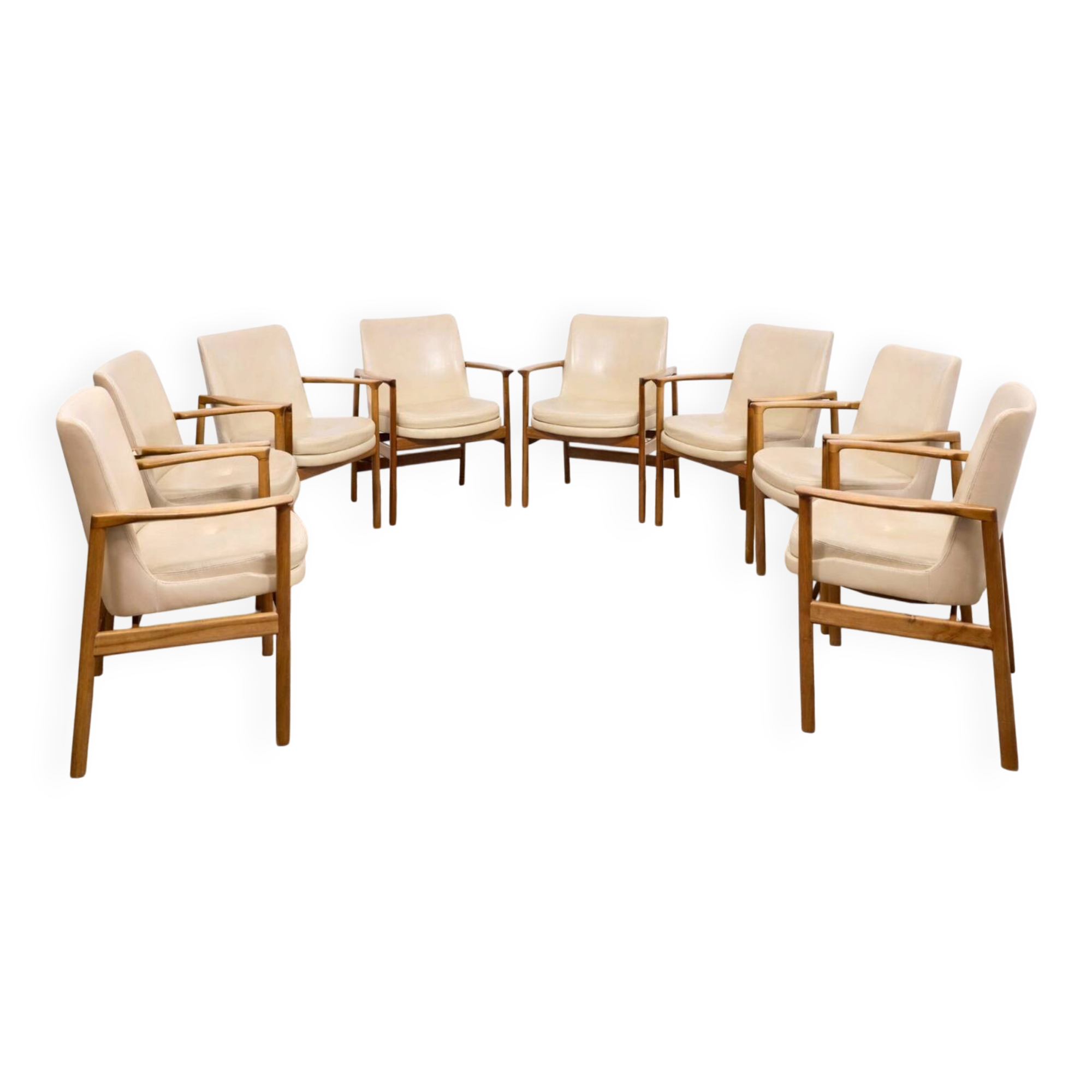 Ib Kofod-Larsen, vintage – conference – dining chairs 1963, Germany