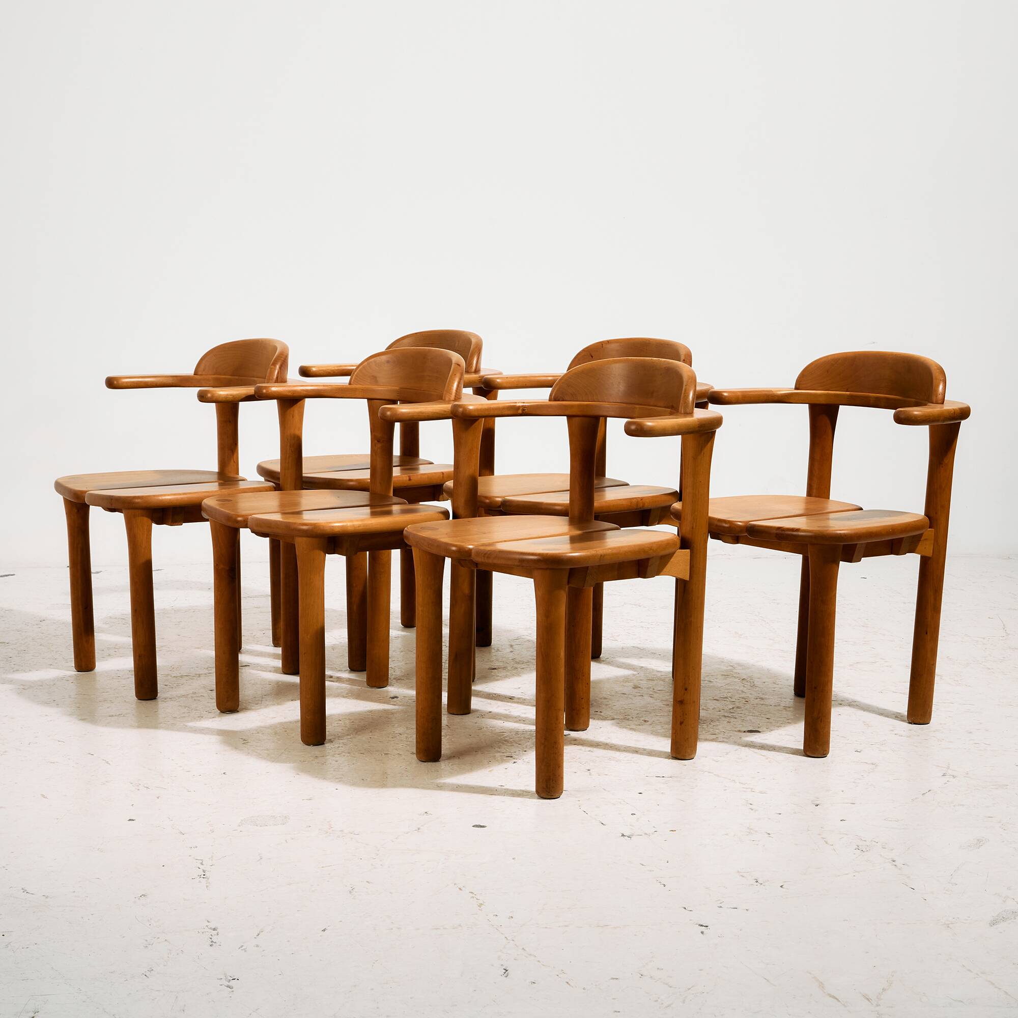 MK10590 Alder wood dining set by Erwin Berghammer for Team 7, Set of 7