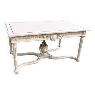 Console table decor side table Louis 16 style old painting