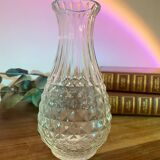 Vase soliflore en verre biseauté