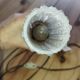Vintage wall light in brass and textured glass – 60s/70s style