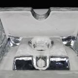 Vintage cigar ashtray glass paved