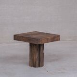 Paire de tables d'appoint en bois Wabi-Sabi, Belgique 1950