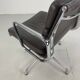 Eames brown leather EA 208 Soft Pad Group chair made by Vitra for Herman Miller