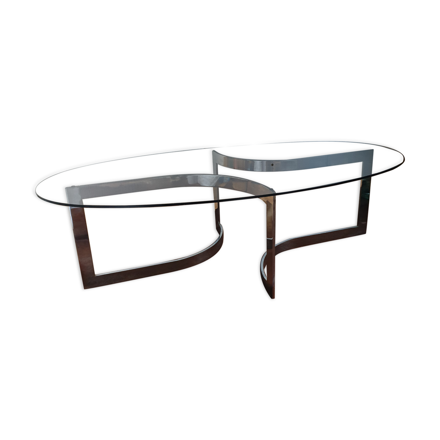 Table basse vintage années 70 Bauhaus Paul Legeard