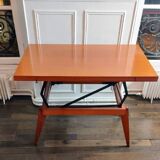 3 in 1 table with adjustable teak portfolio - “Révélation” model by Albert Ducrot - France, 1952