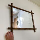 Miroir ancien motif bambou