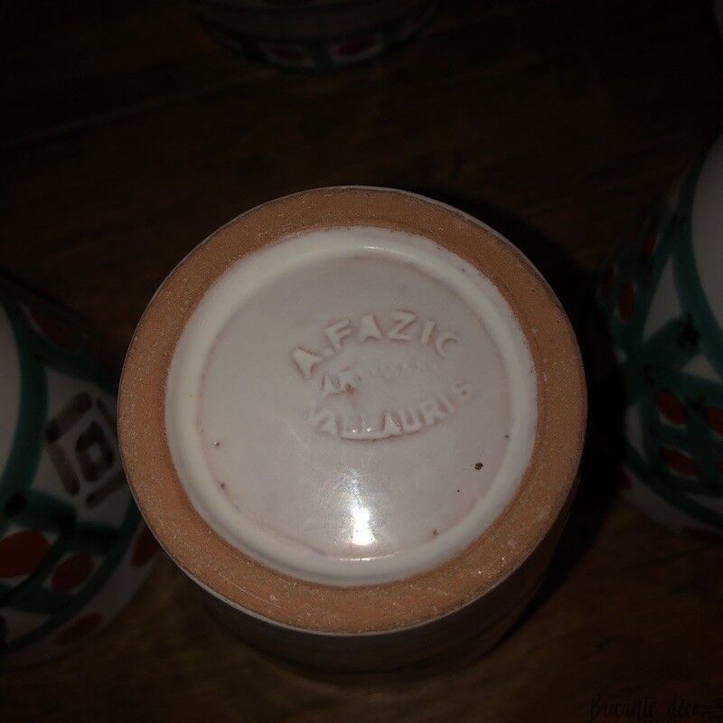 Vintage Vallauris service signed A.Fazio