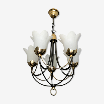 Italian chandelier 5 fires granite flowers