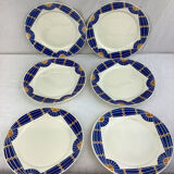 6 Flat plates Vintage france Badonviller