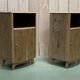 Bedsides pair in blond oak 1960