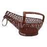 Vintage wicker bottle holder basket