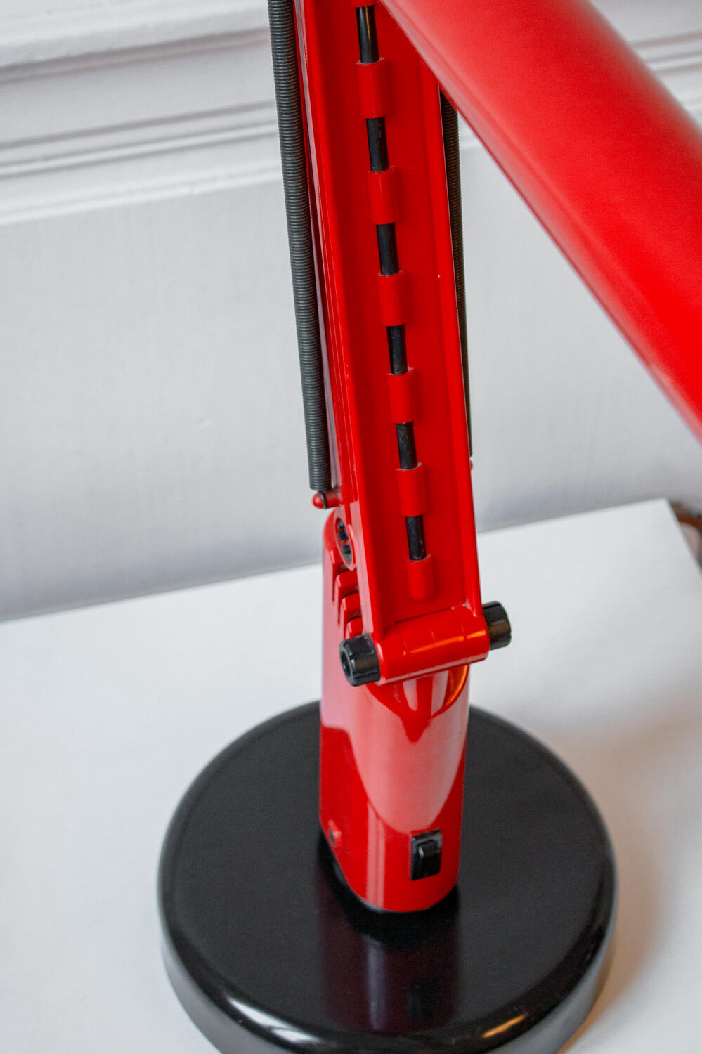 Vintage desk lamp Lucifer red by Tom Ahlström & Hans Ehrich p