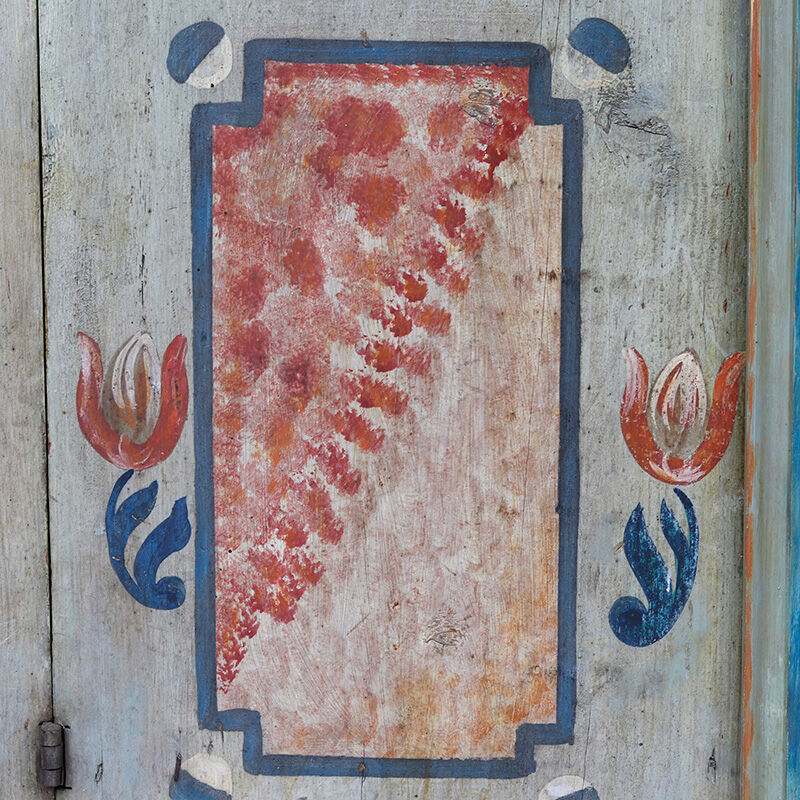 Cabinet de mariage peint, art populaire de ferme, 1794