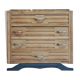 Chest of drawers in wooden foot mustache
