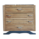 Chest of drawers in wooden foot mustache